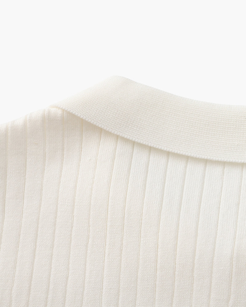Luxury Ribbed Polo