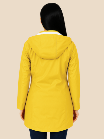 Janna | Kobiecy płaszcz przeciwdeszczowy z kapturem w stylu Lekki