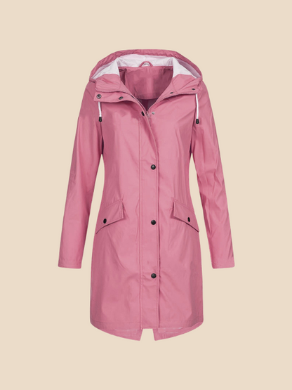 Janna | Kobiecy płaszcz przeciwdeszczowy z kapturem w stylu Lekki