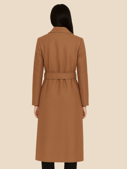 Róża | Klasyczny dwurzędowy płaszcz wełniany dla kobiet