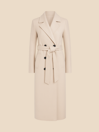 Róża | Klasyczny dwurzędowy płaszcz wełniany dla kobiet