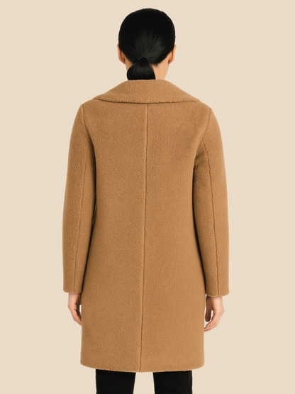 Cyrene | Damski Długi Fleece Teddy Płaszcz