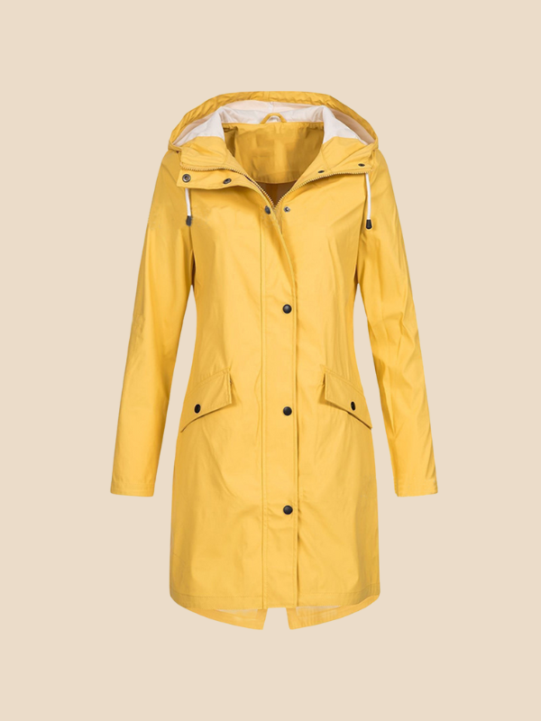 Janna | Kobiecy płaszcz przeciwdeszczowy z kapturem w stylu Lekki