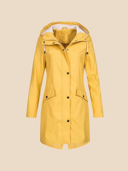 Janna | Kobiecy płaszcz przeciwdeszczowy z kapturem w stylu Lekki