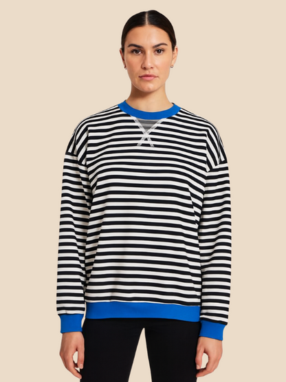 Mabel | Kobiecy sweter w paski o oversize'owym kroju