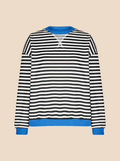 Mabel | Kobiecy sweter w paski o oversize'owym kroju