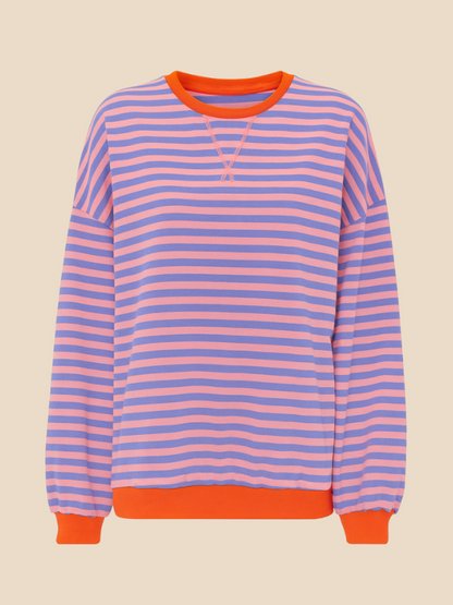 Mabel | Kobiecy sweter w paski o oversize'owym kroju