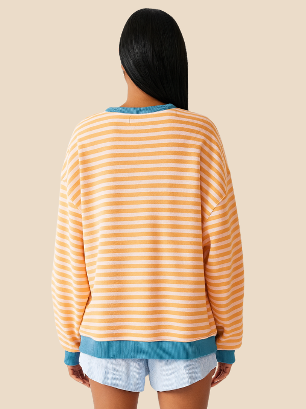 Mabel | Kobiecy sweter w paski o oversize'owym kroju