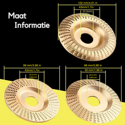 Tarcze do szlifierki kątowej do drewna – Zestaw 3 sztuk do cięcia, formowania i szlifowania