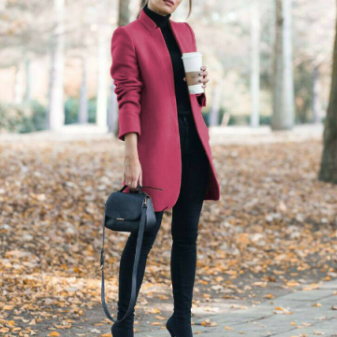 Reginel | Damski płaszcz zimowy z kołnierzem