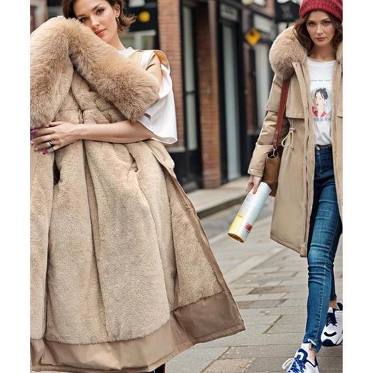 Stylowa Damska Kurtka Parka z Kapturem - Ciepła i Wygodna