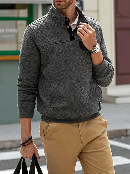ANTON - Stylowy Męski Sweter z Kieszonką na Klatkę Piersiową