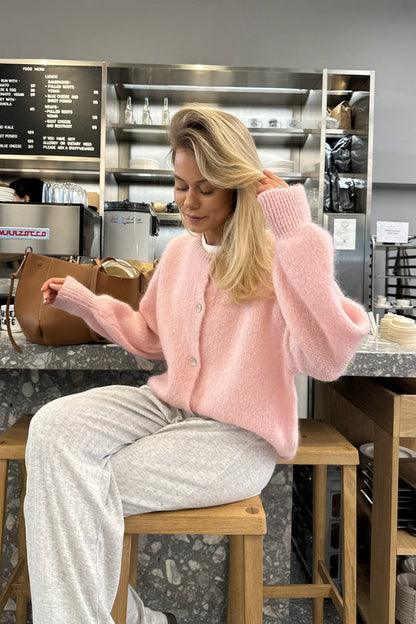 NOLA - Damski Sweter Dzianinowy z Guzikami