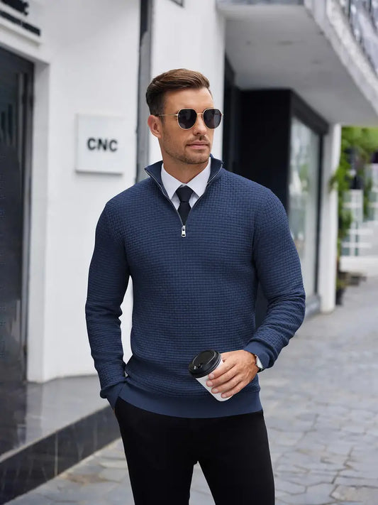 Jayden | Stylowy Męski Sweter z Suwakiem