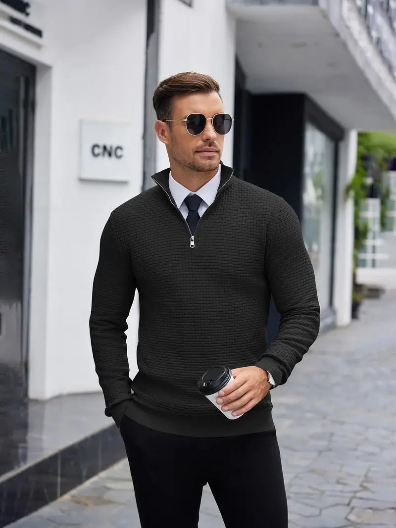 Jayden | Stylowy Męski Sweter z Suwakiem