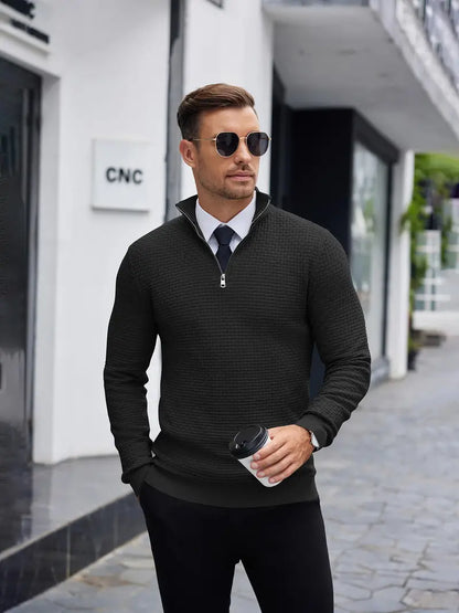 Jayden | Stylowy Męski Sweter z Suwakiem