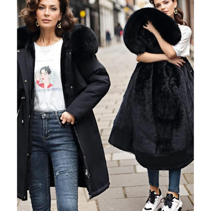 Stylowa Damska Kurtka Parka z Kapturem - Ciepła i Wygodna