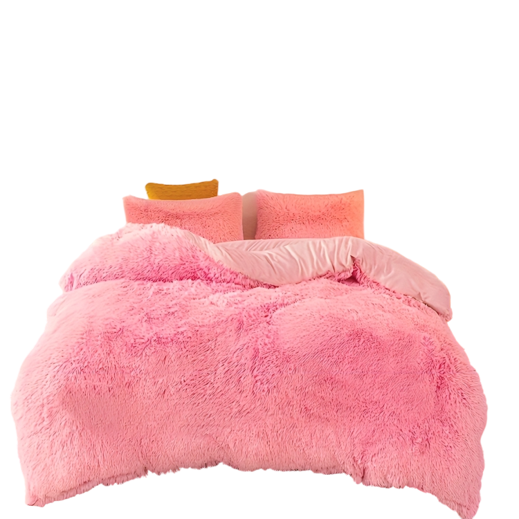 Trzyczęściowy Zestaw Pościeli Welurowej z Aksamitnym Akcentem