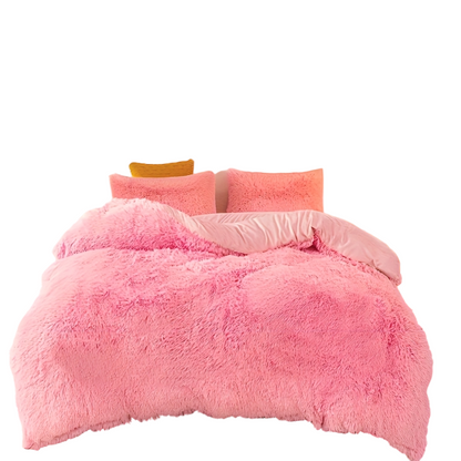 Trzyczęściowy Zestaw Pościeli Welurowej z Aksamitnym Akcentem