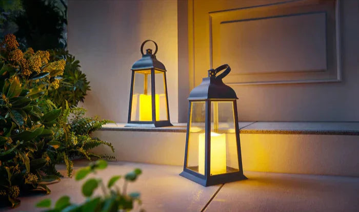 VividGlow - Zestaw 2 Latarni LED z Efektem Migoczącego Płomienia dla Autentycznego Klimatu