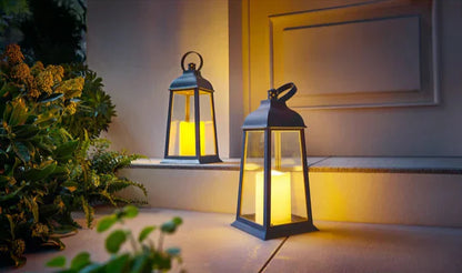 VividGlow - Zestaw 2 Latarni LED z Efektem Migoczącego Płomienia dla Autentycznego Klimatu