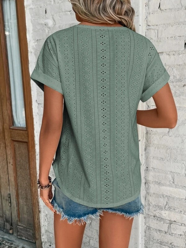 Lisa | Elegancka Koszulka z Krótkim Rękawem dla Pań
