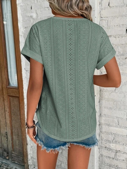 Lisa | Elegancka Koszulka z Krótkim Rękawem dla Pań