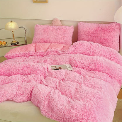 Trzyczęściowy Zestaw Pościeli Welurowej z Aksamitnym Akcentem