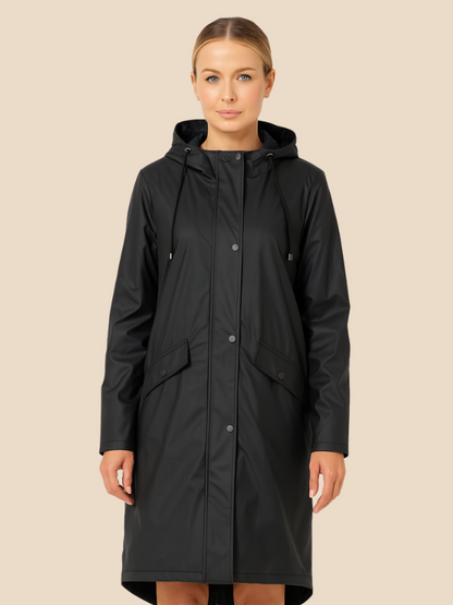 Janna | Kobiecy płaszcz przeciwdeszczowy z kapturem w stylu Lekki