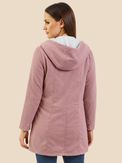 Josie | Kobieca kurtka z kapturem z ocieplającą polarową podszewką