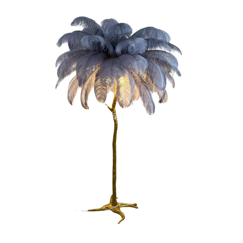 LuxeOstral - Nordic Ostrich Feather Floor Lamp