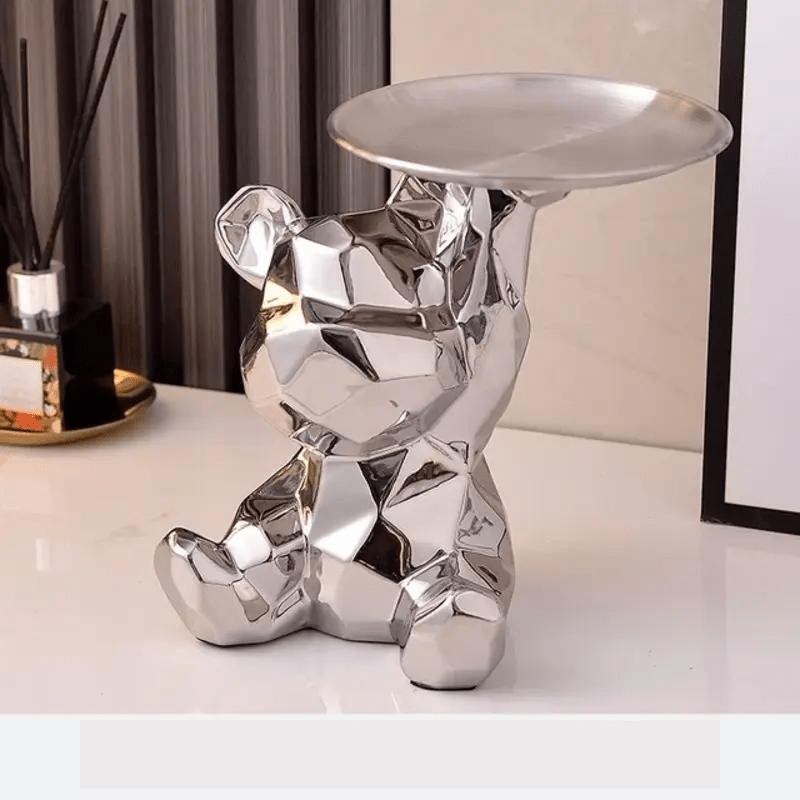 Geometryczny Niedźwiedź - Elegancka Organizacja i Przechowywanie