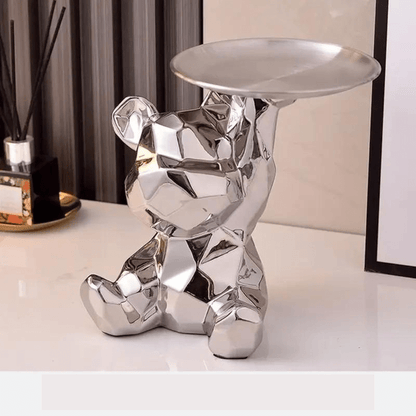 Geometryczny Niedźwiedź - Elegancka Organizacja i Przechowywanie