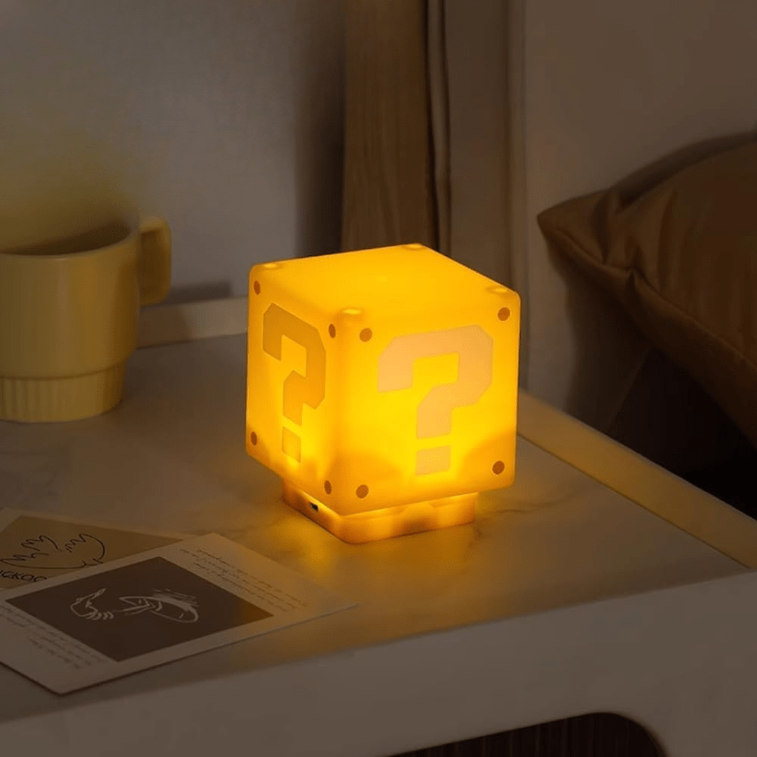 Wesoła Lampa Biurkowa w Kształcie Znaków Zapytania dla Dzieci i Miłośników Gier