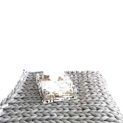 Miękki Koc z Plecionym Wzorem - Elegancki Akcent do Twojej Kanapy