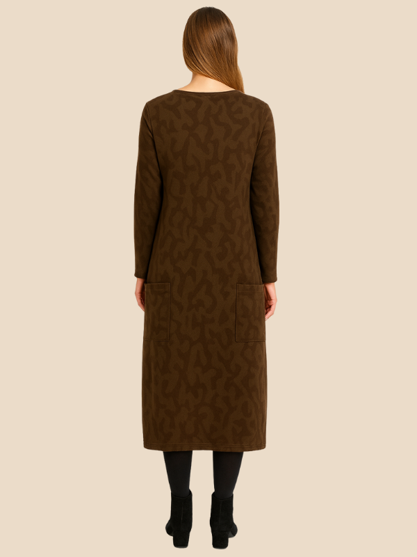 Aria | Stylowa Zimowa Sukienka Damska z Kieszeniami