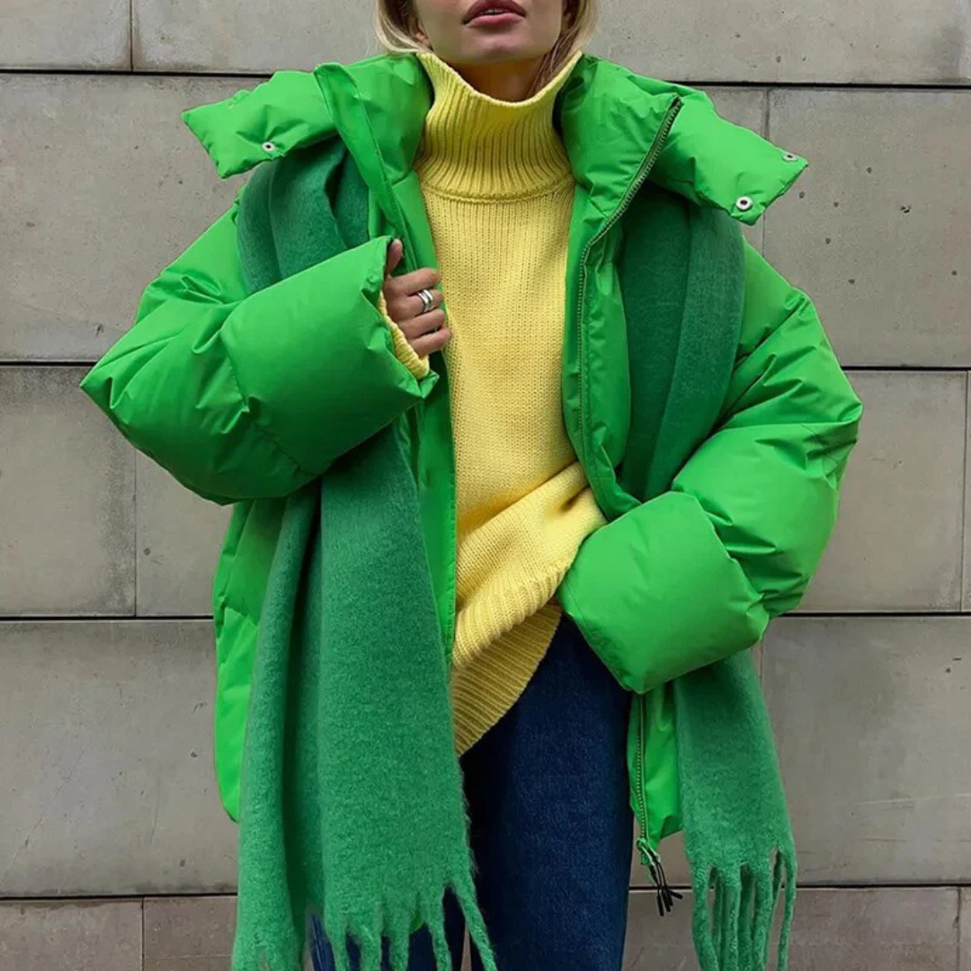 Stellianet | Oversize Damska Kurtka Puchowa z Kapturem