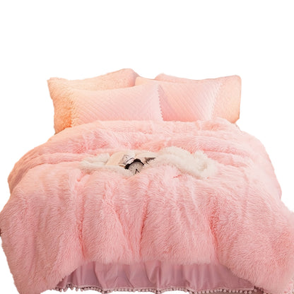 Trzyczęściowy Zestaw Pościeli Welurowej z Aksamitnym Akcentem