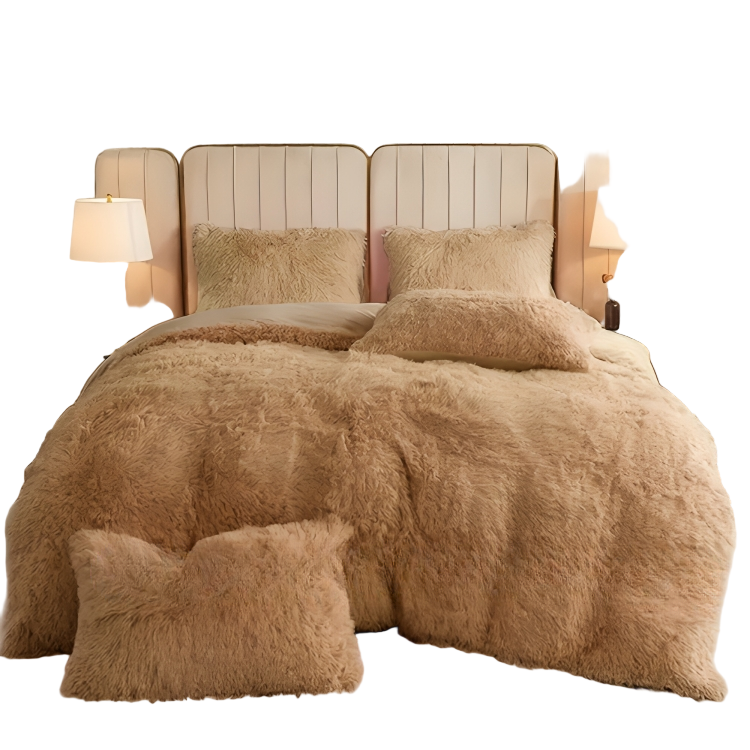 Trzyczęściowy Zestaw Pościeli Welurowej z Aksamitnym Akcentem