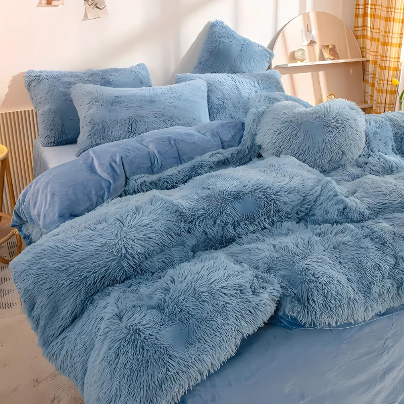 Zephariel - Luksusowy 3-częściowy zestaw pościeli z weluru na sezon jesienno-zimowy