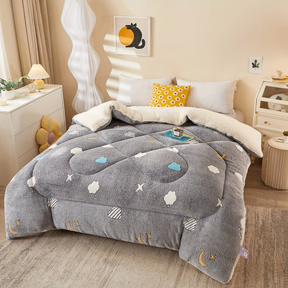 Flanelowa Kołdra w Kwiatowy Wzór - Komfort do Sypialni