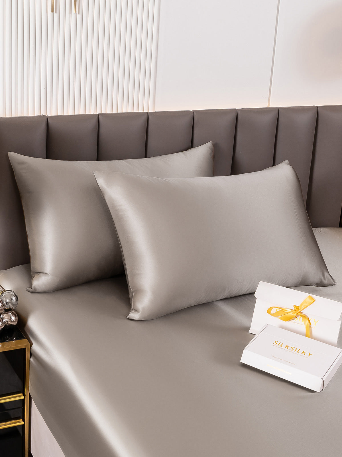 DreamSilk - Zestaw 2 poszewek z jedwabiu morwowego z dyskretnym zamkiem błyskawicznym
