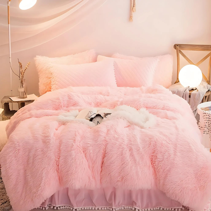 Zephariel - Luksusowy 3-częściowy zestaw pościeli z weluru na sezon jesienno-zimowy