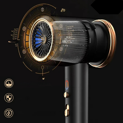 SalonPro - Wysokowydajna suszarka do włosów z podwójną regulacją temperatury i szczotką