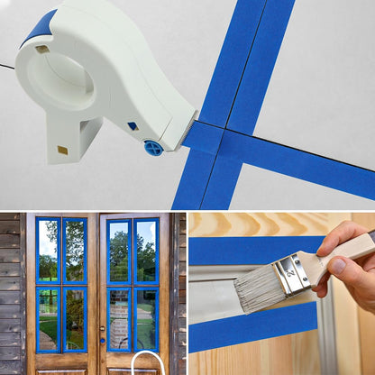 Zestaw z dyspenserem taśmy malarskiej i nożem – 2 rolki w komplecie