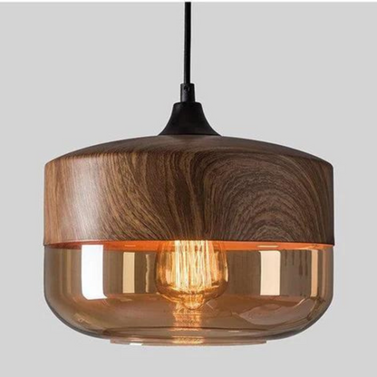 NordLuna - Elegancka skandynawska lampa sufitowa z drewna