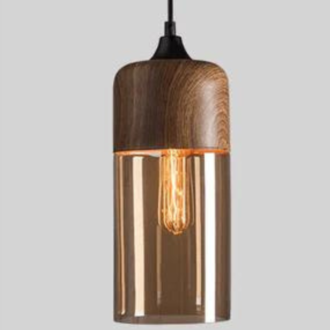 NordLuna - Elegancka skandynawska lampa sufitowa z drewna