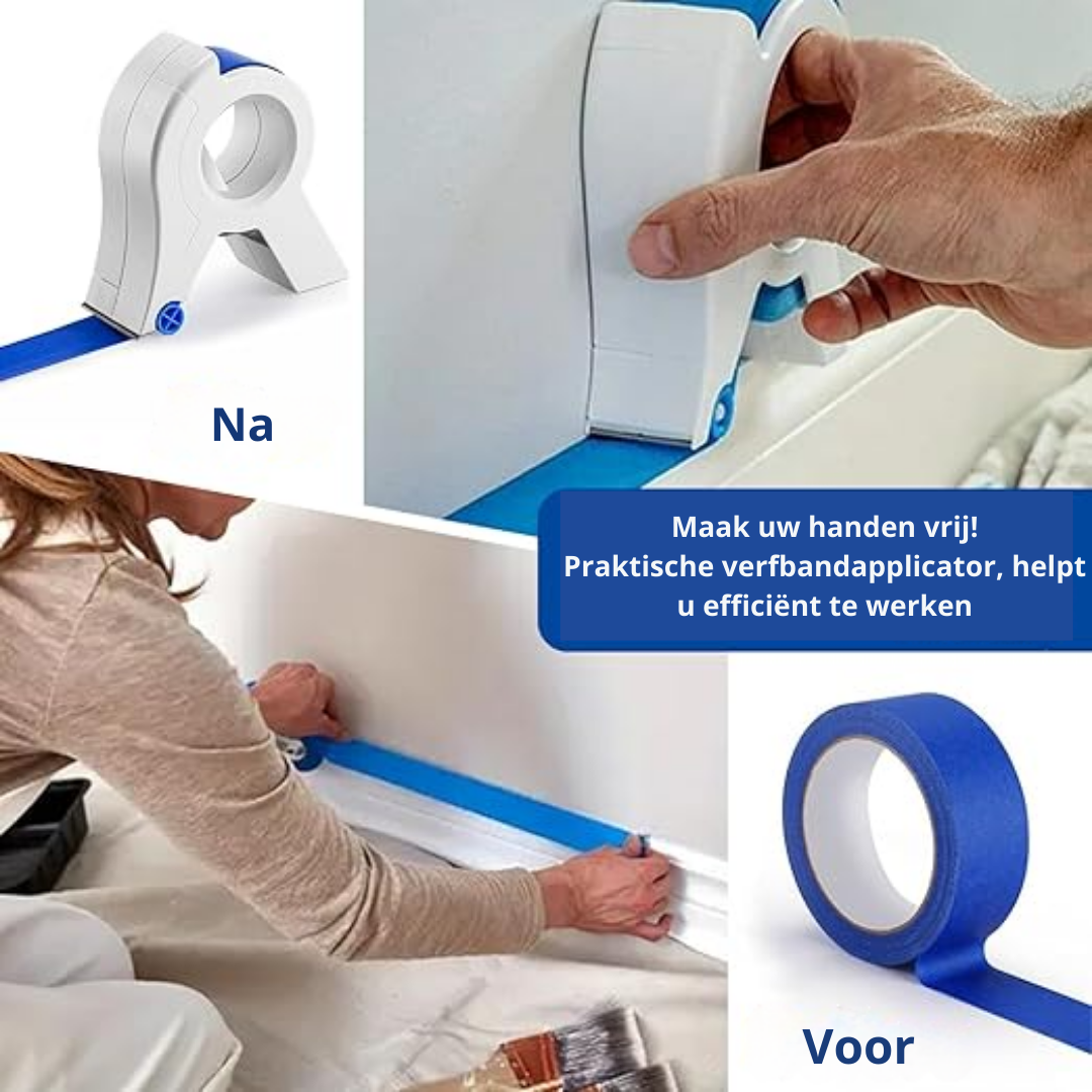 Zestaw z dyspenserem taśmy malarskiej i nożem – 2 rolki w komplecie