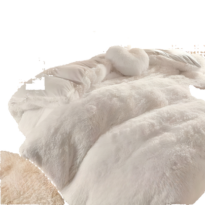 Trzyczęściowy Zestaw Pościeli Welurowej z Aksamitnym Akcentem