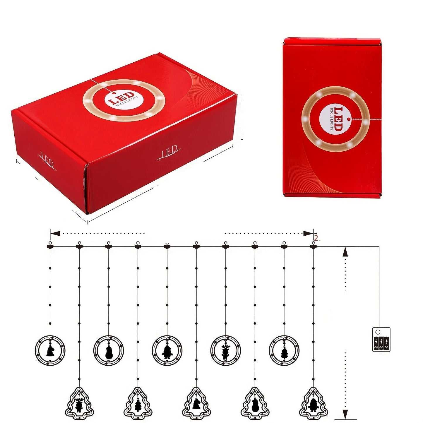 Świąteczny Pierścień Życzeń z Oświetleniem i 10 Miniaturowymi Figurkami